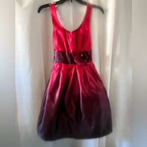 Red Ombré Satin Dress